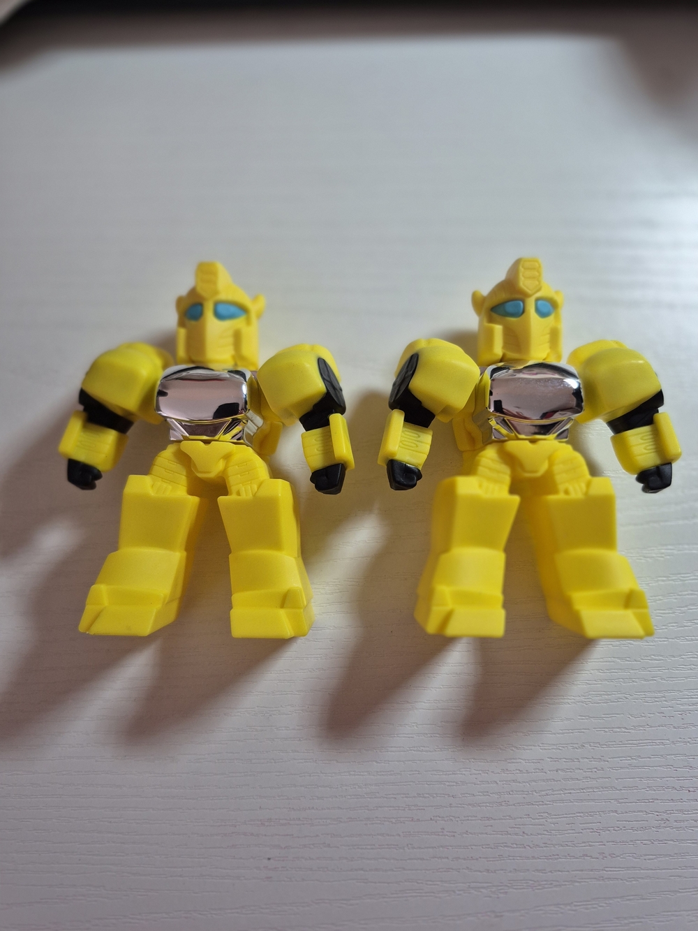 New Transformers Set Of 2, Yellow Robot Figure Chrome Chests | 2025 HASBRO, NWOT